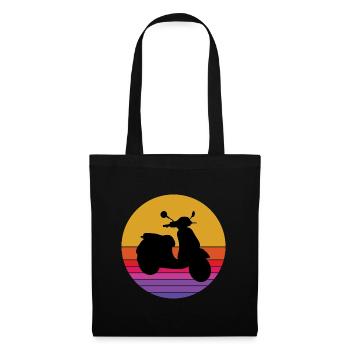 Scooter Rider Scootering Motorcycle Vintage Retro - Tote Bag - black - Front