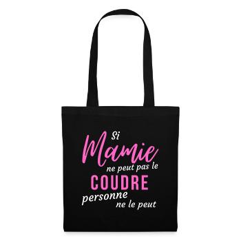 Si Mamie ne peut pas le coudre - Sac en tissu - noir - Devant