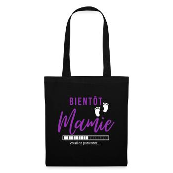 Bientôt Mamie - Sac en tissu - noir - Devant