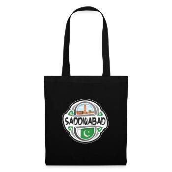 Saddiqabad Pakistan Flag Travel Souvenir Badge Sta - Tote Bag - black - Front