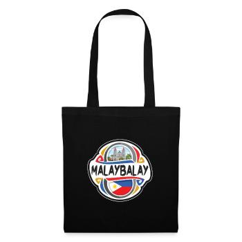 Malaybalay Philippinen Flagge Reise Souvenir Abzeichen - Stoffbeutel - Schwarz - Vorne