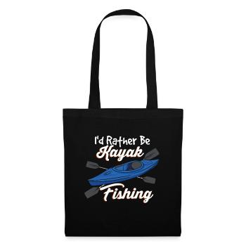 Je préfère pêcher en kayak - Sac en tissu - noir - Devant