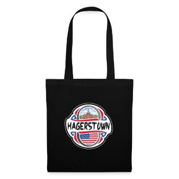 Hagerstown USA Drapeau des États-Unis Souvenir de voyage - Sac en tissu - noir - Devant