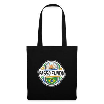 Passo Fundo Brasilien Flagge Reise Souvenir Abzeichen Stam - Stoffbeutel - Schwarz - Vorne