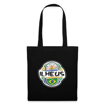 Ilheus Brésil Drapeau Badge Voyage Souvenir Timbre - Sac en tissu - noir - Devant