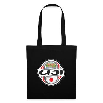 Uji Japan Flag Badge Travel Souvenir Stamp - Tote Bag - black - Front