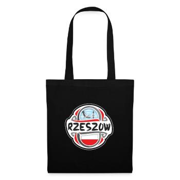 Rzeszow Polen Flagge Abzeichen Reise Souvenir Briefmarke - Stoffbeutel - Schwarz - Vorne