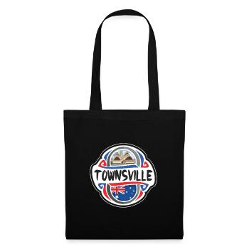 Townsville Australien Flagge Reise Souvenir Badge St - Stoffbeutel - Schwarz - Vorne