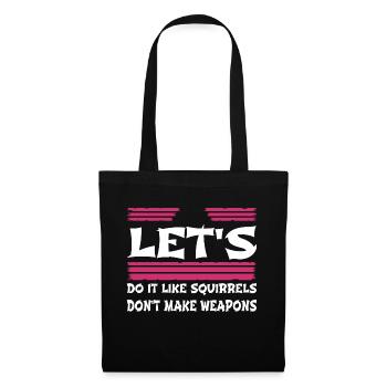 anniversaire cadeau de paix symbole de désarmement amour - Sac en tissu - noir - Devant