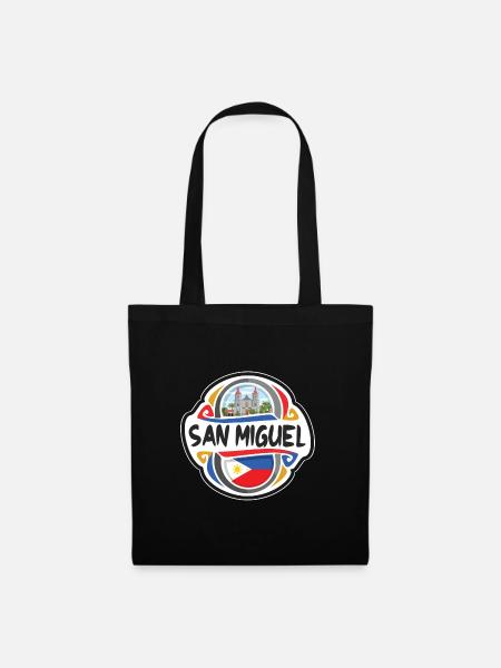 San Miguel Philippinen Flagge Reise Souvenir Abzeichen - Stoffbeutel - Schwarz