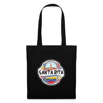 Santa Rita Venezuela Flagge Reise Souvenir Abzeichen St - Stoffbeutel - Schwarz - Vorne