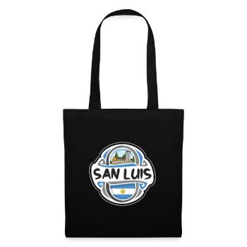 San Luis Argentina Flag Travel Souvenir Badge Stam - Tote Bag - black - Front