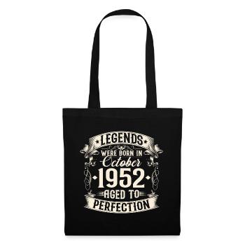 Octobre Né en 1952 Legends Anniversaire - Sac en tissu - noir - Devant