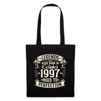 Octobre Né en 1997 Legends Anniversaire - Sac en tissu - noir - Devant