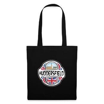 Huddersfield Royaume-Uni Drapeau du Royaume-Uni Voyage Souveni - Sac en tissu - noir - Devant