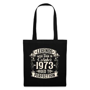 Octobre Né en 1973 Legends Anniversaire - Sac en tissu - noir - Devant