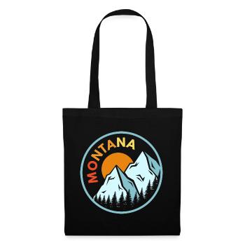 Sunset Montana Design für stolze Montaner - Stoffbeutel - Schwarz - Vorne
