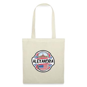 Alexandria USA Flagge Reisesouvenir - Stoffbeutel - Natur - Vorne
