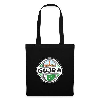 Gojra Pakistan Drapeau Badge Souvenir de Voyage Timbre - Sac en tissu - noir - Devant