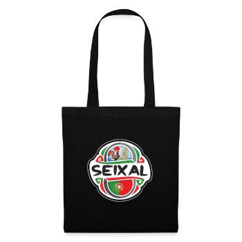 Seixal Portugal Drapeau Badge Voyage Souvenir Timbre - Sac en tissu - noir - Devant