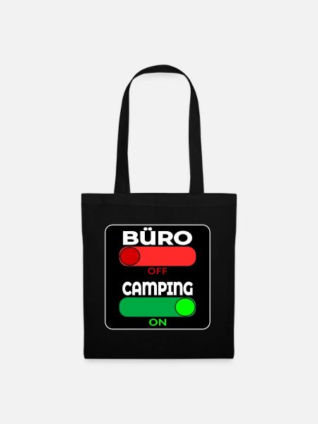 CAMPING SPRÜCHE - Stoffbeutel - Schwarz