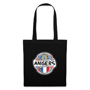 Angers France Drapeau Badge Voyage Souvenir Timbre - Sac en tissu - noir - Devant