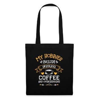 Kaffeebohne Tasse Müdigkeit Trinken - Stoffbeutel - Schwarz - Vorne