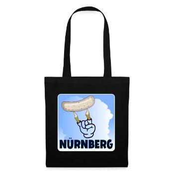NÜRNBERG WEIßWURST - Stoffbeutel - Schwarz - Vorne