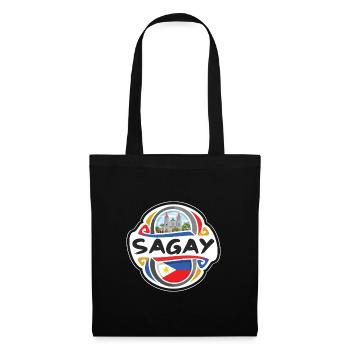 Sagay Philippines Flag Badge Souvenir de Voyage - Sac en tissu - noir - Devant