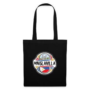Minglanilla Philippinen Flagge Reise Souvenir Abzeichen - Stoffbeutel - Schwarz - Vorne