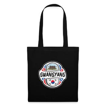 Gwangyang Südkorea Flagge Reise Souvenir Abzeichen S - Stoffbeutel - Schwarz - Vorne