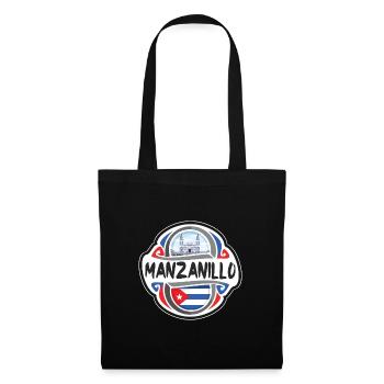Manzanillo Cuba Flag Badge Travel Souvenir Stamp - Tote Bag - black - Front