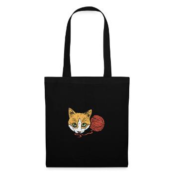 Crochet de fil de chat - Sac en tissu - noir - Devant