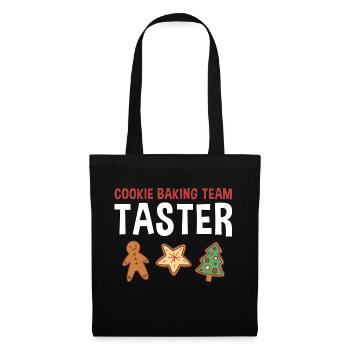 Cuisson de biscuits Équipe de cuisson Biscuits de dégustation - Sac en tissu - noir - Devant