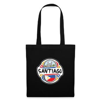 Santiago Philippines Drapeau Voyage Souvenir Badge St - Sac en tissu - noir - Devant