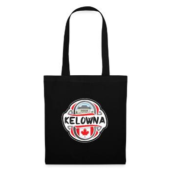 Kelowna Canada Flag Badge Souvenir de voyage - Sac en tissu - noir - Devant