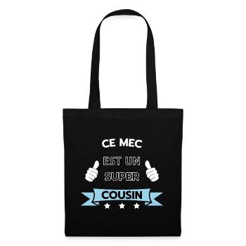 Ce mec est super cousin - Sac en tissu - noir - Devant