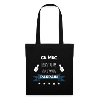 Ce mec est un super parrain - Sac en tissu - noir - Devant