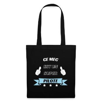 Ce mec est un super pilote - Sac en tissu - noir - Devant