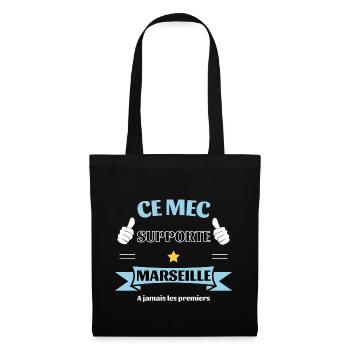 Ce mec supporte Marseille - Sac en tissu - noir - Devant