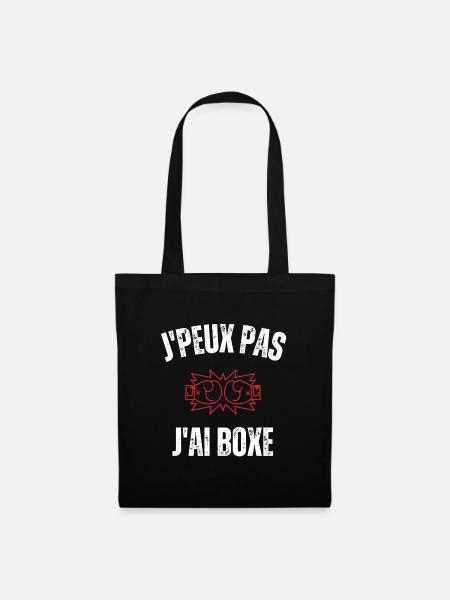Je peux pas j'ai boxe - Sac en tissu - noir