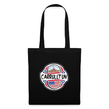 Carrollton USA Flagge Reisesouvenir - Stoffbeutel - Schwarz - Vorne