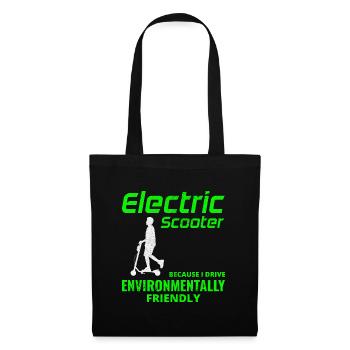 Electric Scooter Driver Motorized E-Scooter - Tote Bag - black - Front