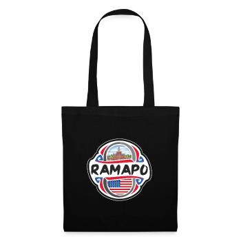 Ramapo États-Unis Drapeau des États-Unis Voyage Souvenir Badg - Sac en tissu - noir - Devant