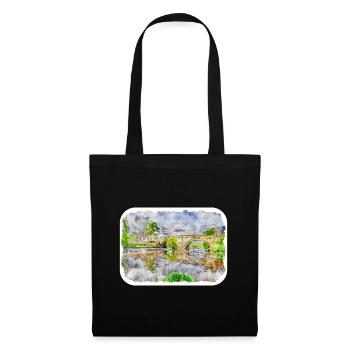 Uk Landmark Watercolor Sketch Painting Illustratio - Tote Bag - black - Front