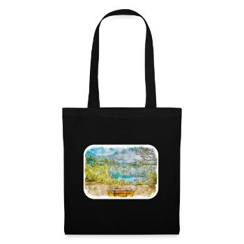 Illustration de croquis à l’aquarelle de Californie usa - Sac en tissu - noir - Devant