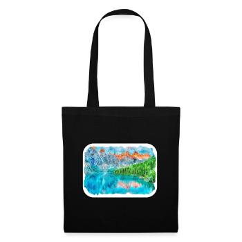 Canada Aquarelle Sketch Illustration dessinée à la main - Sac en tissu - noir - Devant