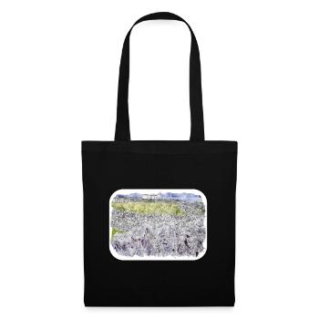 Irlande Royaume-Uni Aquarelle Esquisse Dessinée à la main Peinture - Sac en tissu - noir - Devant
