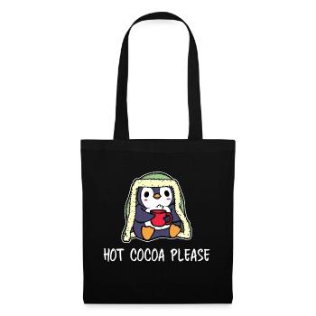 Animal Pingouin Antarctique Oiseau Glace Déclaration Froid - Sac en tissu - noir - Devant