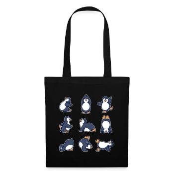 Cool Animal Dancing Penguin Oiseau de mer Antarctique - Sac en tissu - noir - Devant